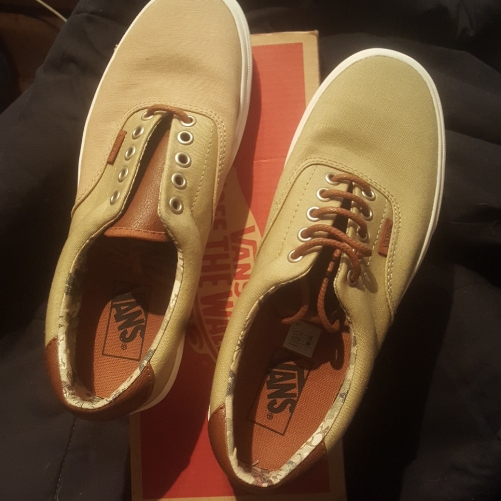 Tan and brown vans